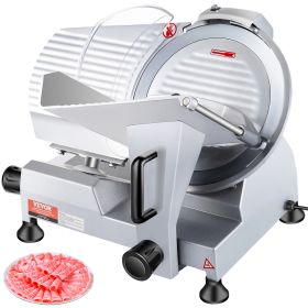 VEVOR 240W Commercial Meat Slicer, Electric Deli Food Slicer, Carbon Steel Blade Electric Food Slicer, 350-400RPM Meat Slicer, 0 - 0.47 Inch Thic (Option: Default)