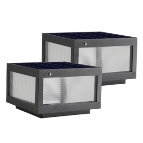 Solar Wall Light With Dimmable LED-2 Package Unavailable Platforms- Temu (Color: BLACK)