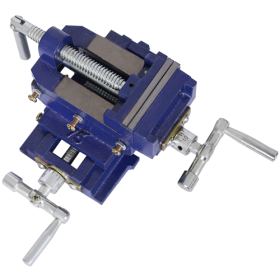 Cross Slide Vise, Drill Press Vise 3inch,drill Press Metal Milling 2 Way X-Y ,benchtop Wood Working Clamp Machine (Color: Blue)